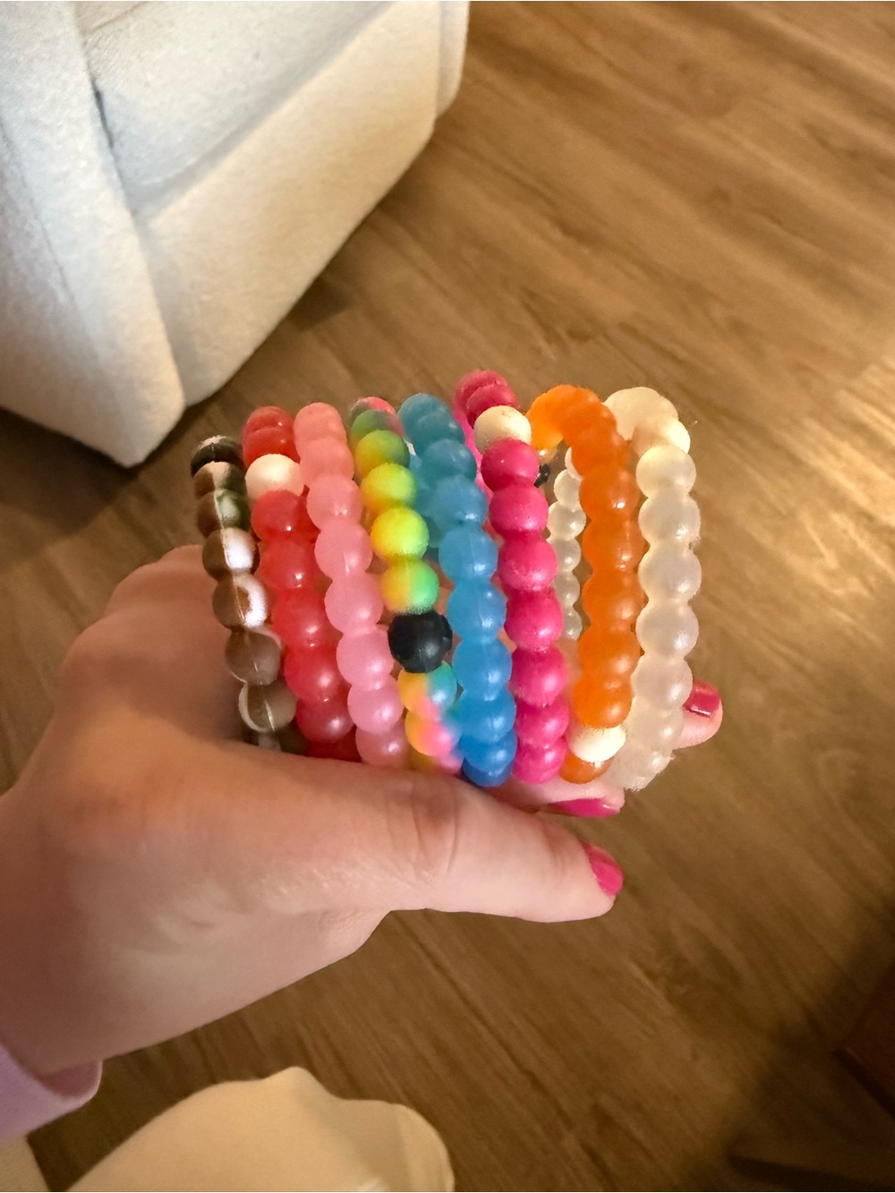 Multicolor Beaded Stretch Bracelets - Pack of 8